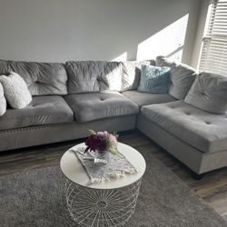 Grey L Sofa
