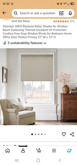 Roller Shade 37w x 72h