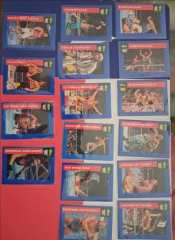 Classic WWF Wrestling Trading Cards lot of 16