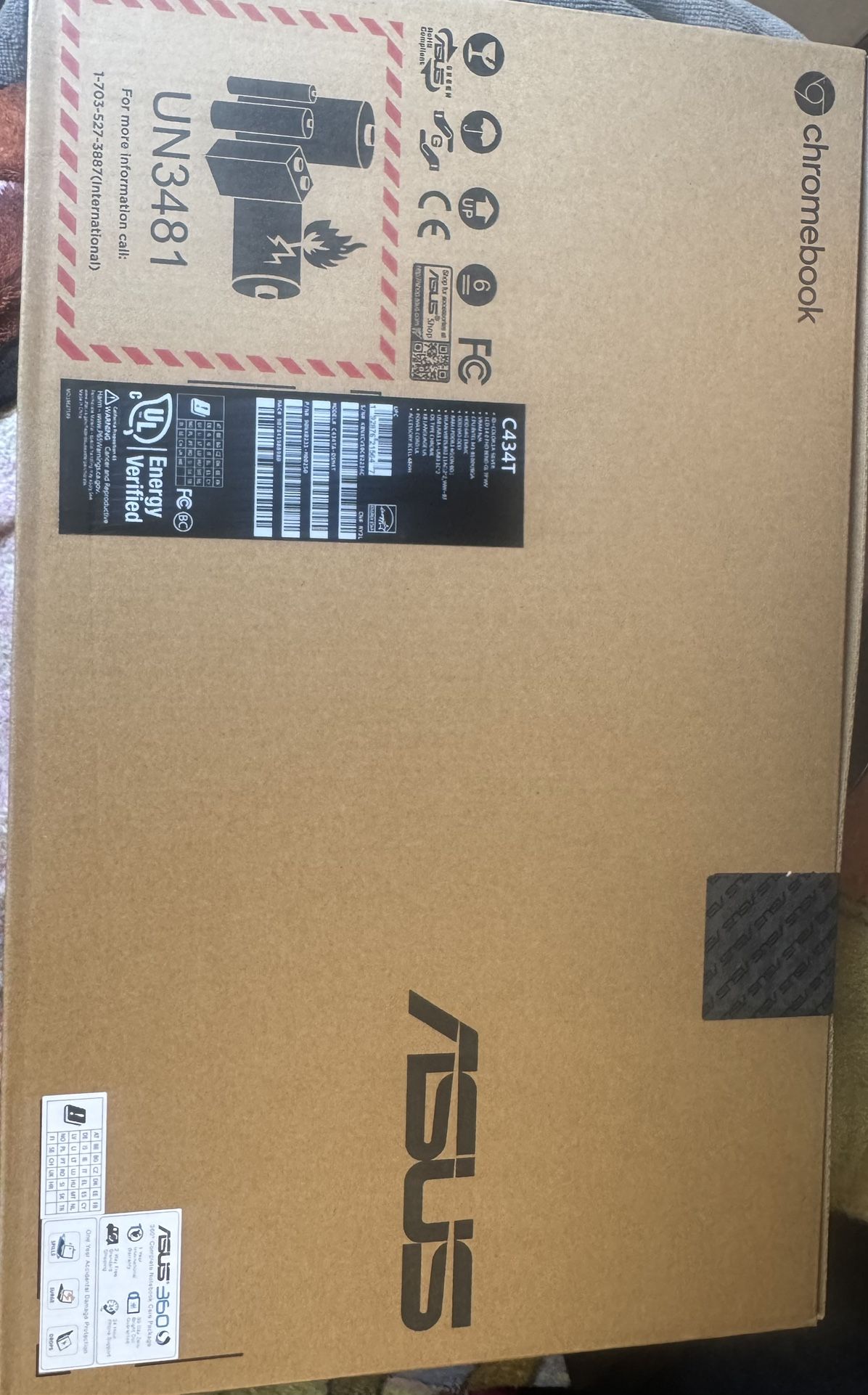 New ASUS Chromebook Flip C434 2 in 1 Laptop, 14" Touchscreen 4GB RAM,