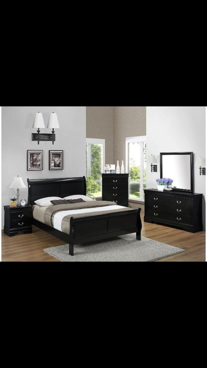 Queen 4 piece bedroom set COLOR CHOICE