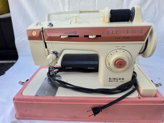 Pattern For Riser For Embroidery Machine Singer Merritt 2404 Sewing Machine with Foot Pedal & Case - Cream/Pink ...