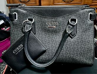 ✨ GUESS Los Angeles Satchel Handbag with Matching Wristlet Pouch ✨