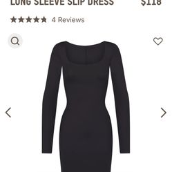 Kim Kardashian SKIMS Long sleeve Mini dress 