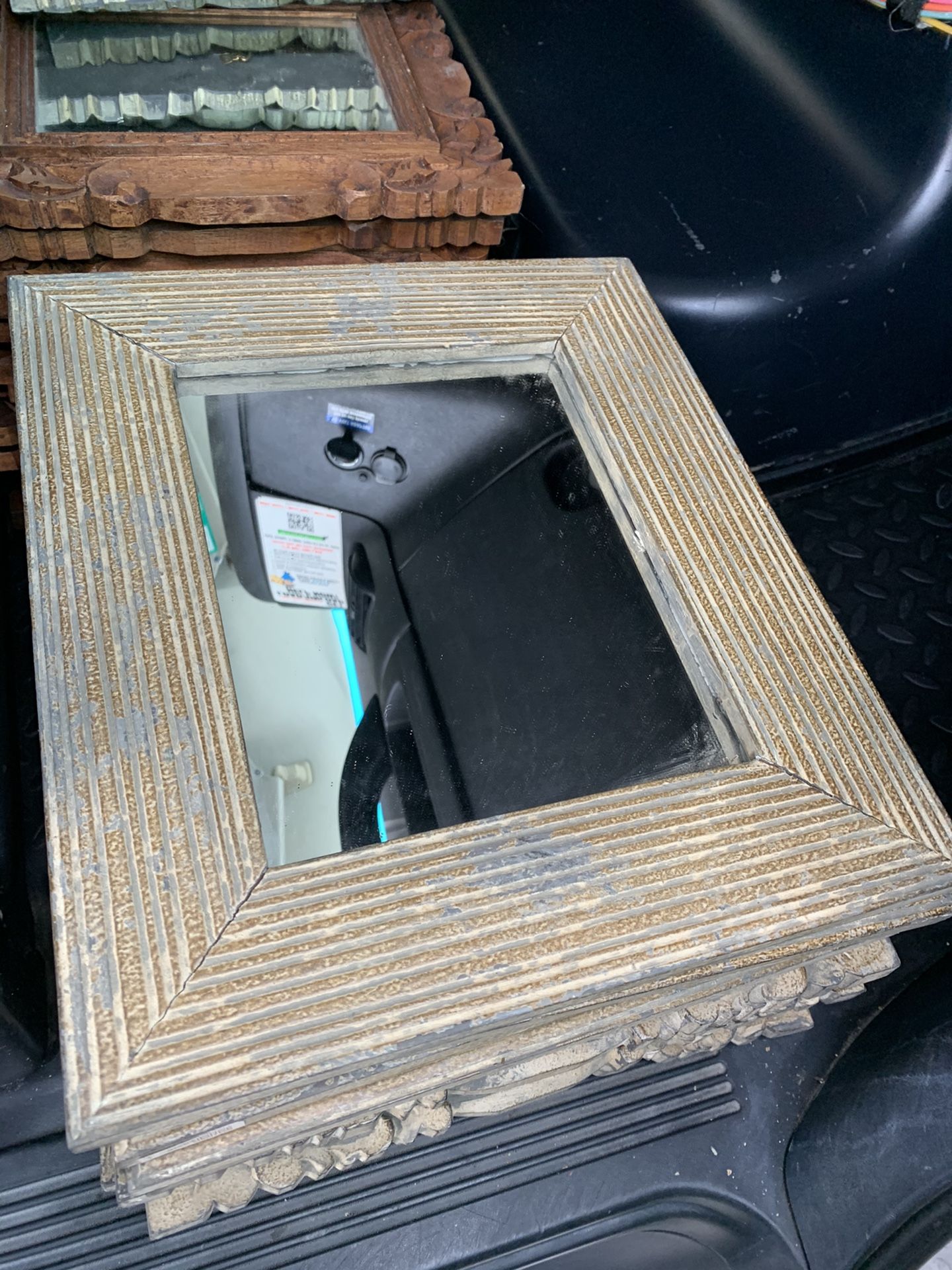 Hand carved indonesian mirror