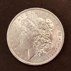 1881-O Morgan Silver Dollar AU