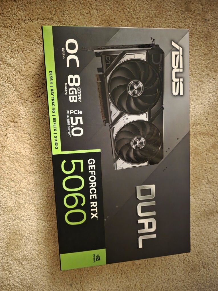 FIRM PRICE Brand New ASUS Dual GeForce RTX 5060 8GB GDDR7 PCI Express 5.0 x8 ATX Graphics Card DUAL-RTX5060-O8G