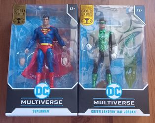 Mcfarlane gold label Superman and Lantern 