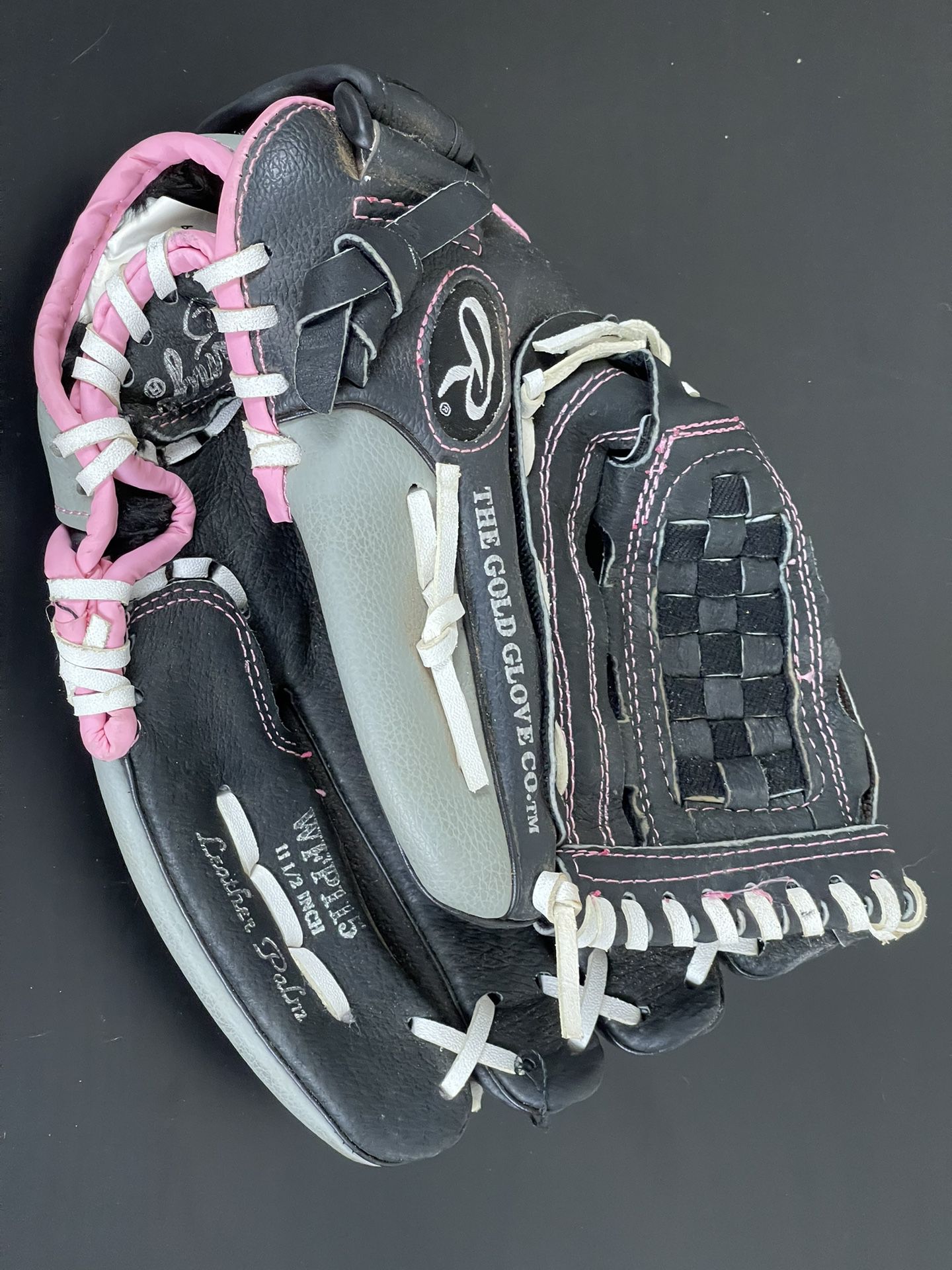 RAWLINGS Youth 9.5" GOLD GLOVE Co. Black & Pink Right Hand