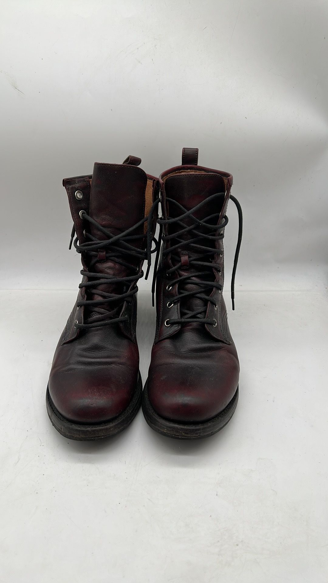 Frye Veronica Lace-up Boots women burgundy size 11 B