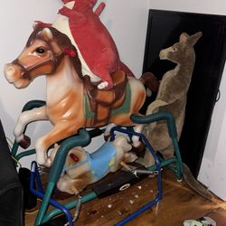 Large ride On horse & Mini Ride On, Ride On T Rex, Life Size Kangaroo 
