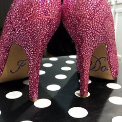 Genuine Swarovski Crystal Miss Me Wedding Heels