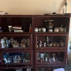 Two Book Shelves With Sliding Glass Doors $50 Each