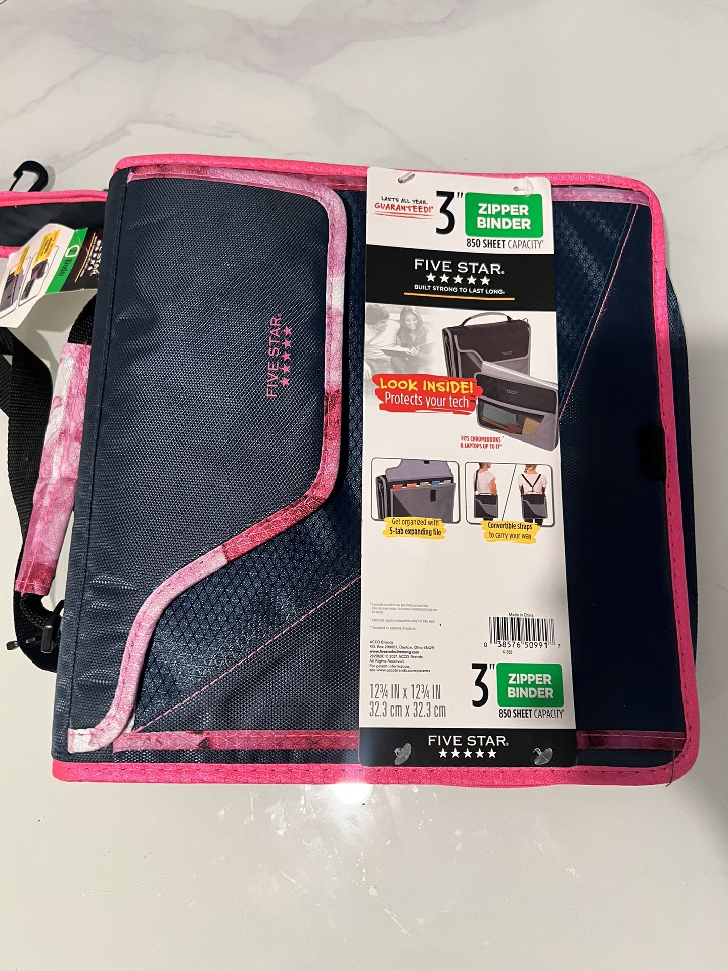 Five Star 3" Binder W/Pouch & Carrying