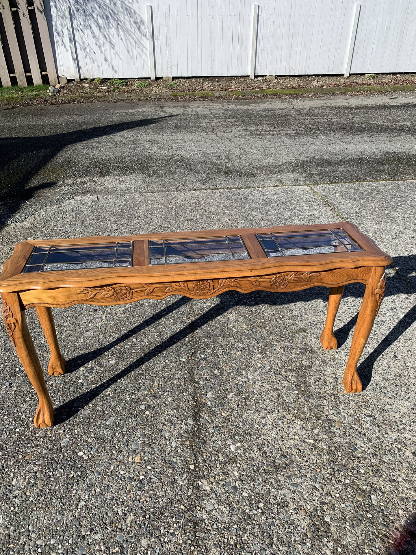 Vintage Wood Frame Console / Entryway Table in Excellent Condition 