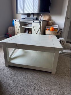 White coffee table