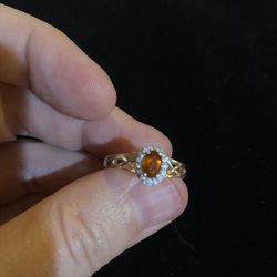 Beautiful Tangerine Kyanite silver ring - Sz 7.5 - new!