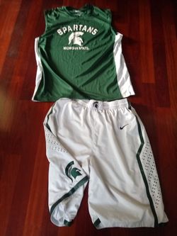 Authentic Michigan State Shorts And Top