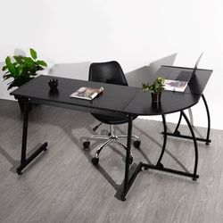 BRAND NEW IN BOX L-Shaped Corner Computer Desk (Black)