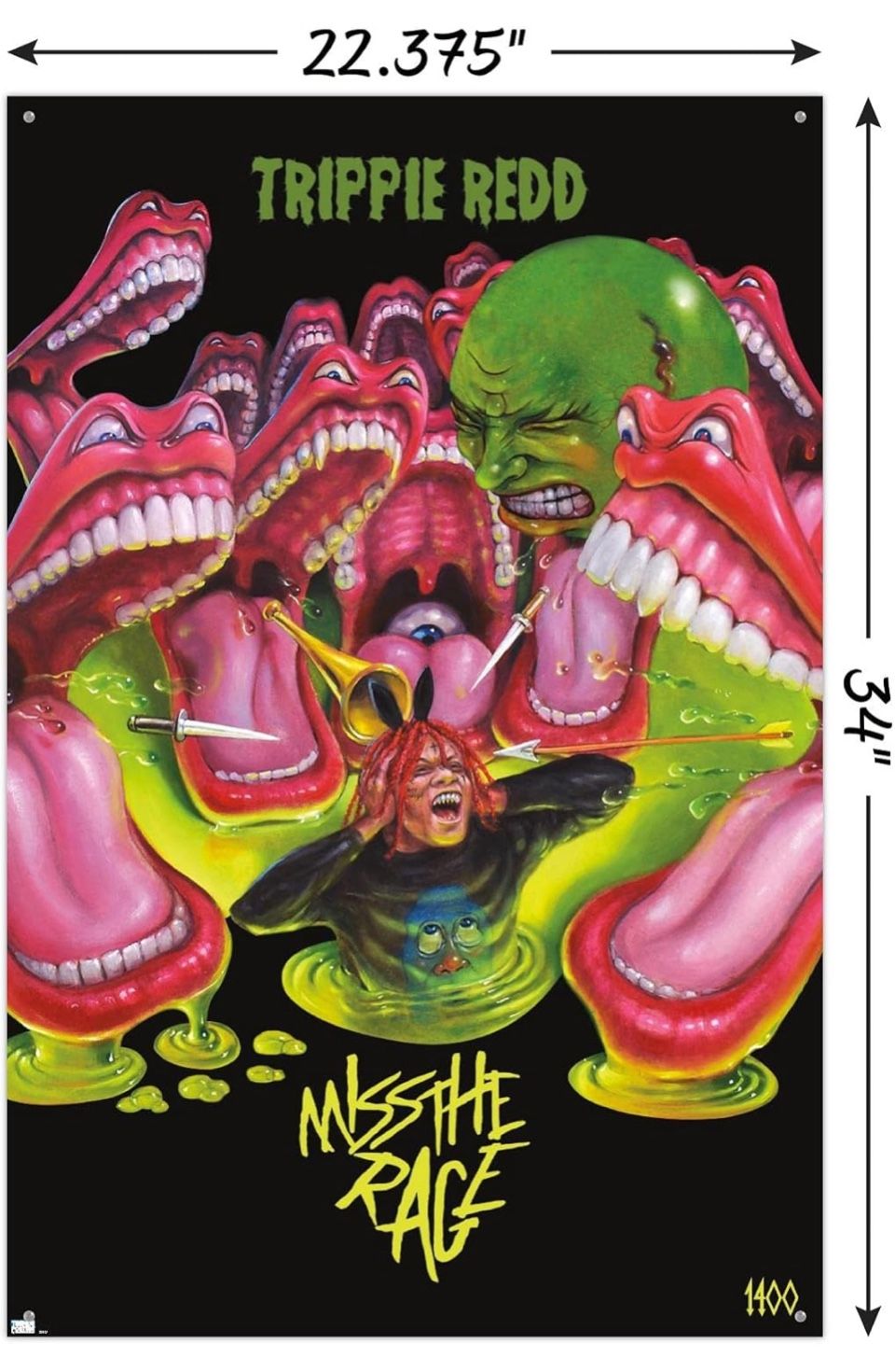 Trends International Trippie Redd - Miss the Rage Wall Poster NIP