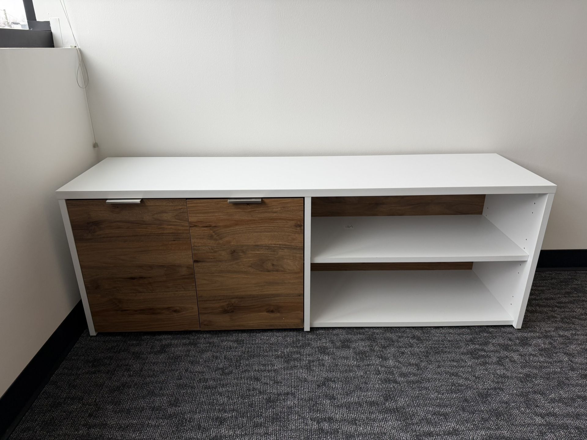 Low Storage Cabinet with Doors and Shelves