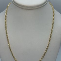 14kt Yellow Gold Solid Rope Chain