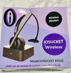 New Wireless Bluetooth Headset with Charging Base (IOSUCKET BTE22)
