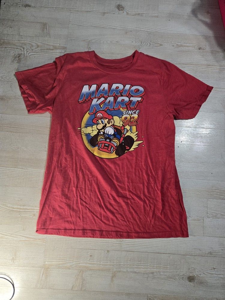 Nintendo Mario Kart Graphic T-Shirt Red Size Large