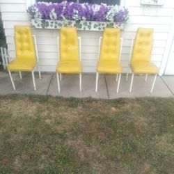 4 vintage cal-style retro chairs