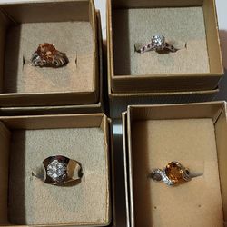 New 8 Beautiful 925 Sterling Silver Rings In Box Sizes 6 & 7 In Excellent Condition,  $35. Each 