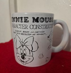 Mickey Mouse Mug Disney Parks Character Sketch Construction 16 Ounce.