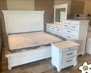 OM• $38 Initial • Brand New Bedroom Set, Bed Frame, Dresser, Nightstand, Chest
