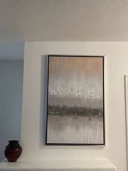 Beautiful Abstract Glitter Embelished Canvas Home Accent Modern (22.5in x 34in)