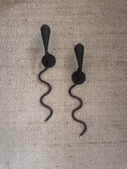 Vintage Wrought Iron Candle Sconces