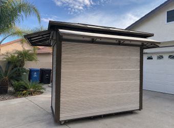 Commercial Retail Kiosk - Portable Vender Booth - Roll Up Security Shutters