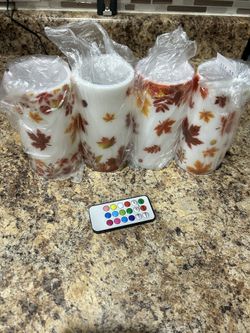 4 pack fall frameless candles