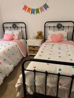 Black iron farmhouse bed frames and mattresses
