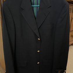 Brand New Tommy Hilfiger Men’s Modern Fir Jacket In Black With Gold Buttons/ 40 Long