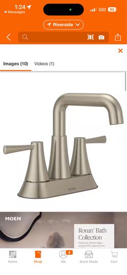 Moen Ronan 4 in. 2-Handle Bathroom Faucet Brushed Nickel