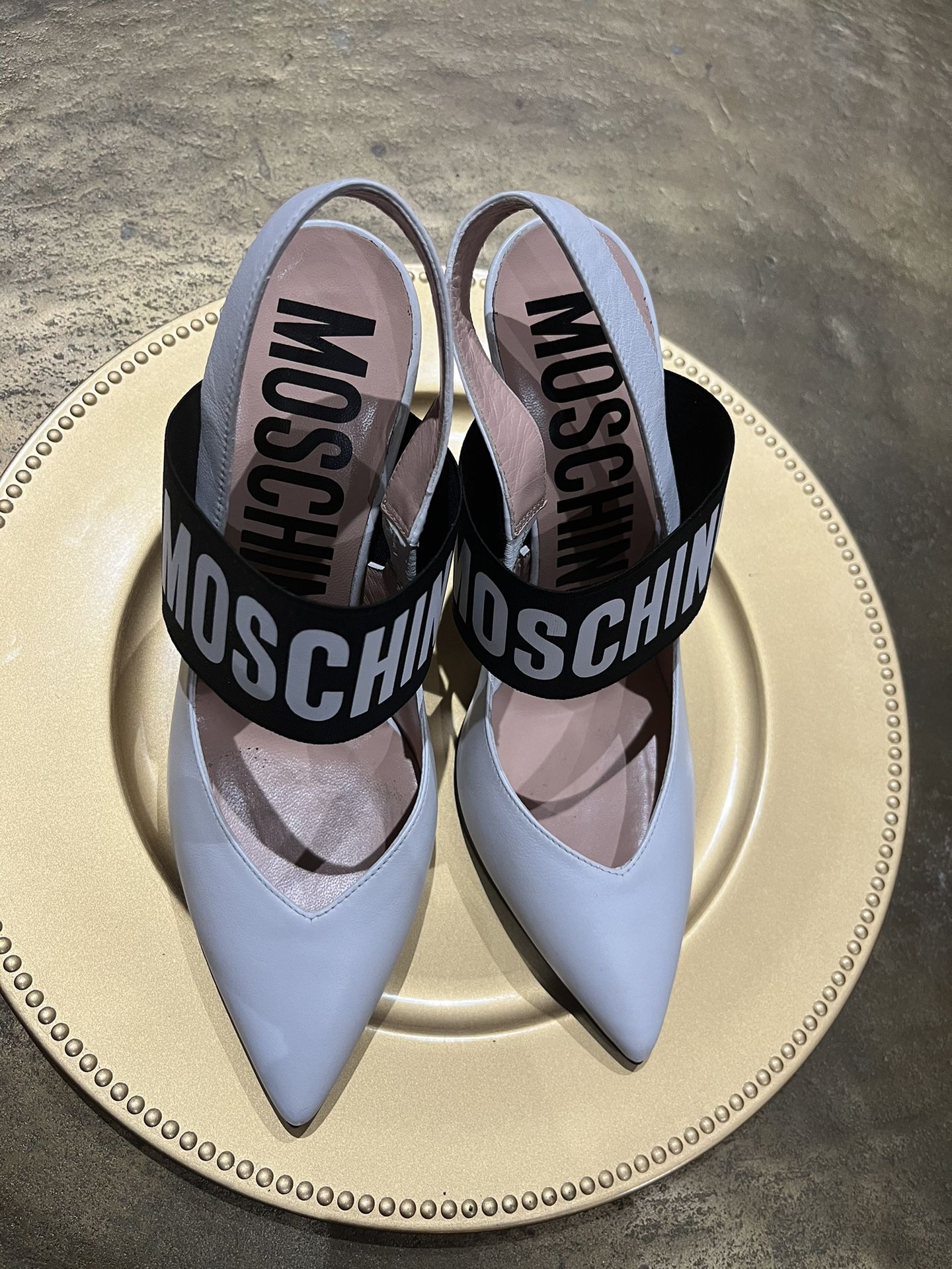 White Moschino Heels Size 38 Women’s