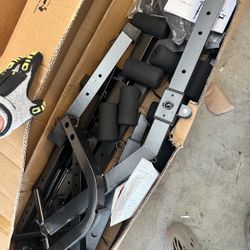 HAKENO Adjustable Multi-function Barbell Rack Stand, Squat Rack Dip Stand Fitness Barbell Equipment Home & Gym