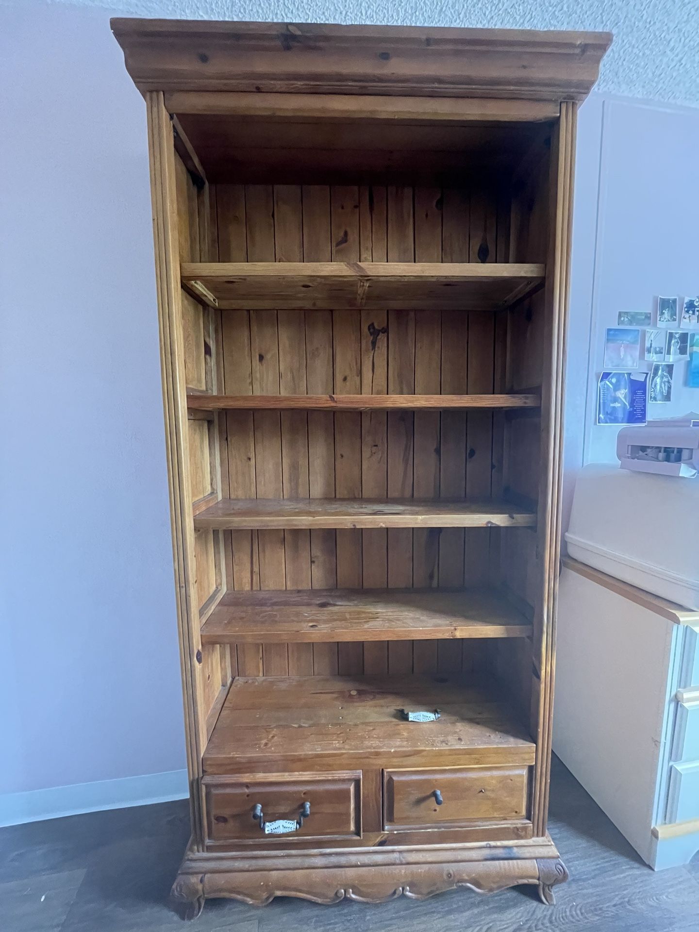 Wooden Furniture With Compartments And 2 Mini Cabinets