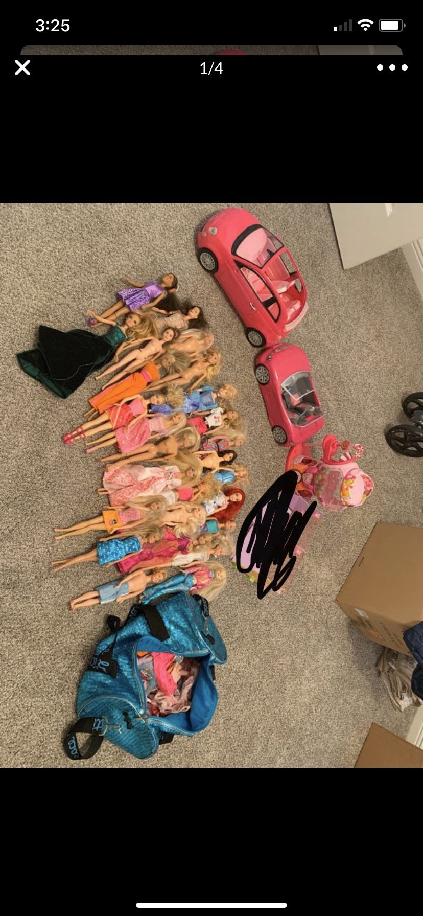 Barbies and cars
