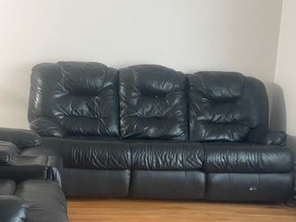 Free- Top grain leather couches  3 seat sofa, 2 seat recliner and a single  seat recliner