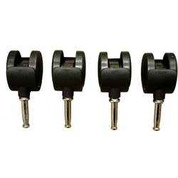 4 - 2" plastic wheels - 1-3/8" x 3/8" stem - heavy duty