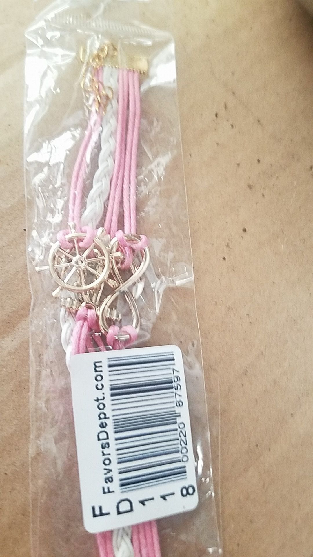 Multilayer bracelet ships wheel infinity anchor