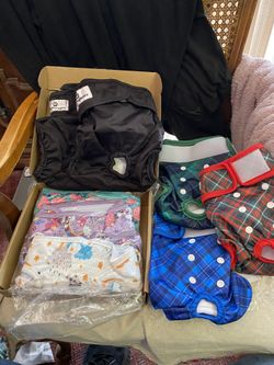 8pc New Washable Dog Diapers Bright Colors 