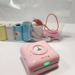 PeriPage Mini Printer Wireless A6 Pocket Printer With Paper Rolls Bluetooth . Good working condition.