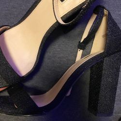 Black Glittery heels