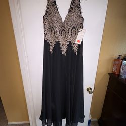 Black and blue dress